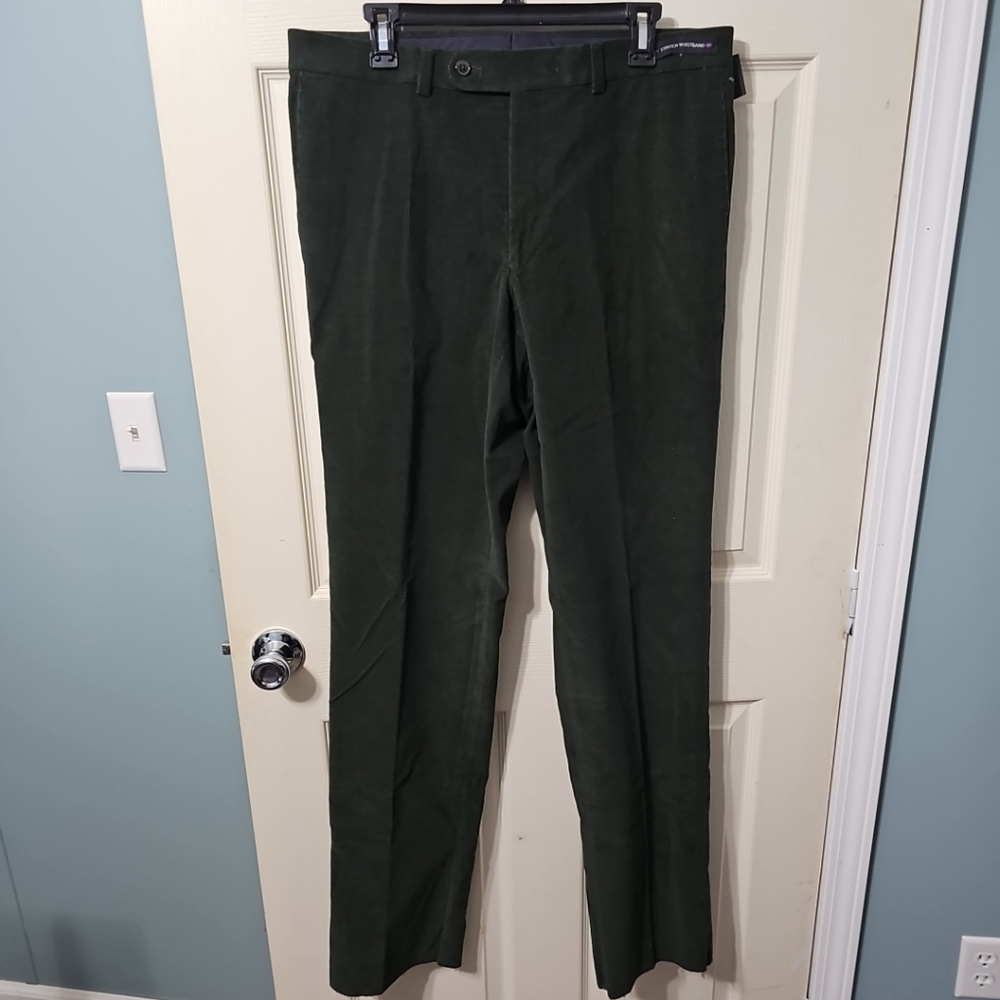 NWT Riviera by Jack Victor Koby Dress Pants Size R35 In‎ Dark Hunter Green
